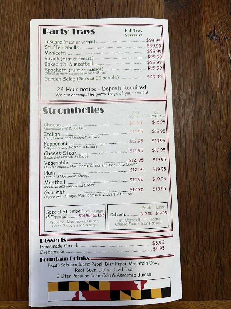 Ercole's Pizza Menu image 1