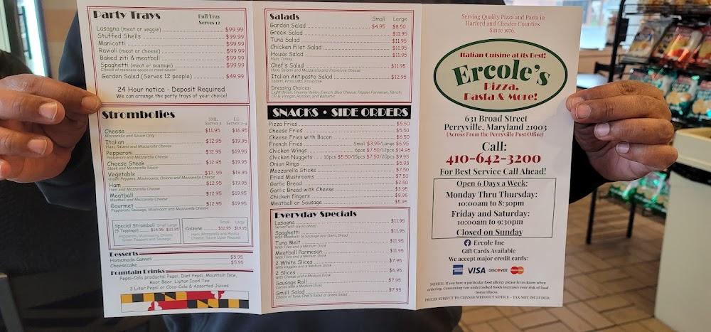 Ercole's Pizza Menu image 2
