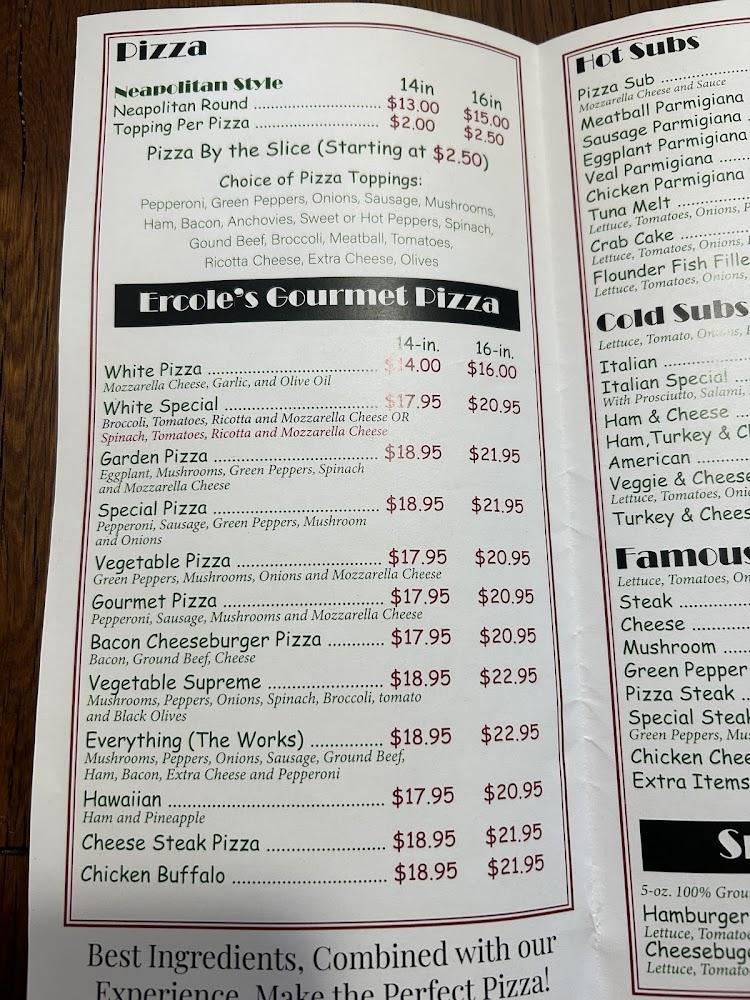 Ercole's Pizza Menu image 3